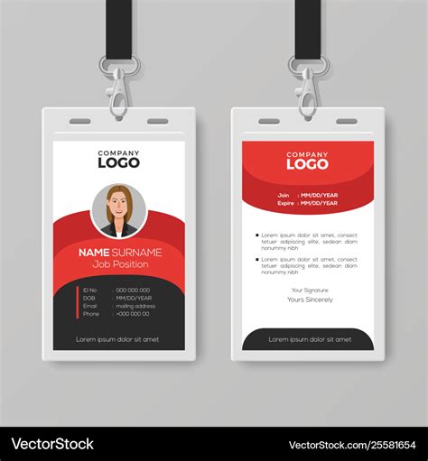 employee id card template